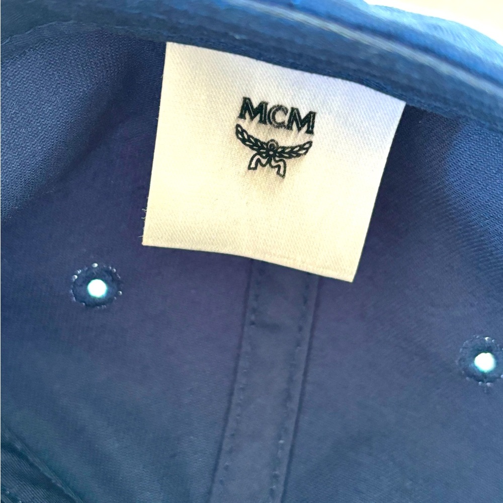 MCM Navy Embroidered Cap - Picture 3 of 4
